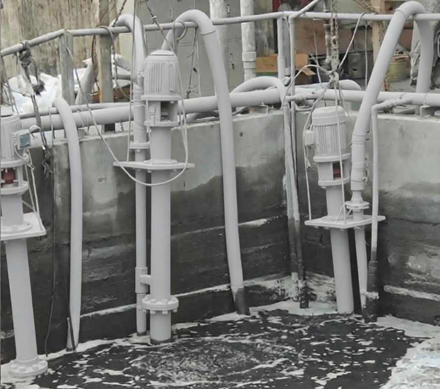 立式长轴式液下排污水泵使用现场相册